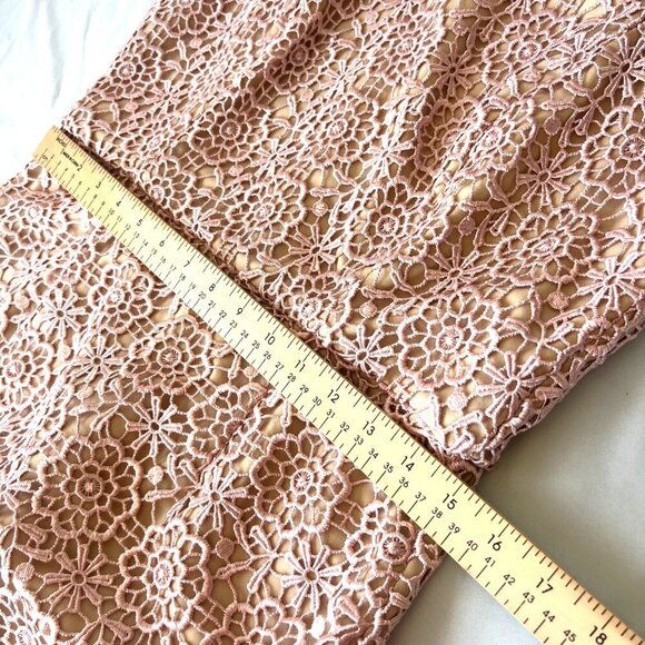 Minuet Lace Rose Gold Dress Cap Sleeves Dress Size Large - Picture 14 of 15